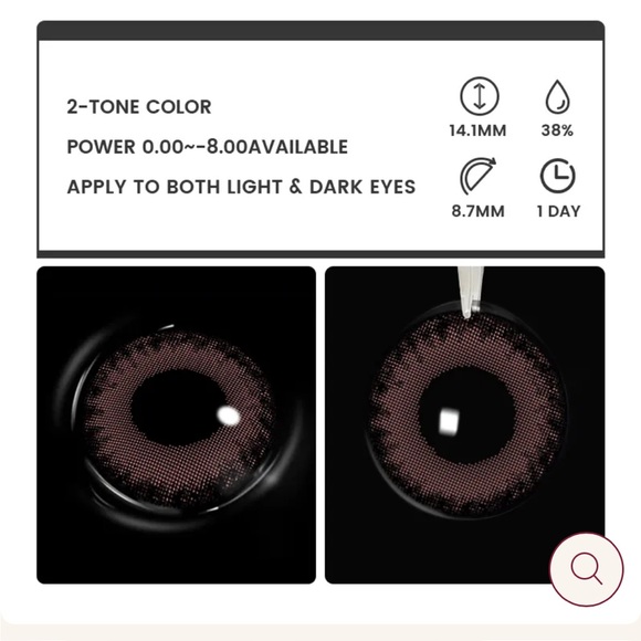 Glegow 10 Pairs Pink Contacts Lenses Brighten Dark Eyes Add Dimension and Shine - Picture 6 of 11